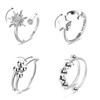 ROPAKED 4 PCS Spinner Ring for Women Fidget Rings Adjustable