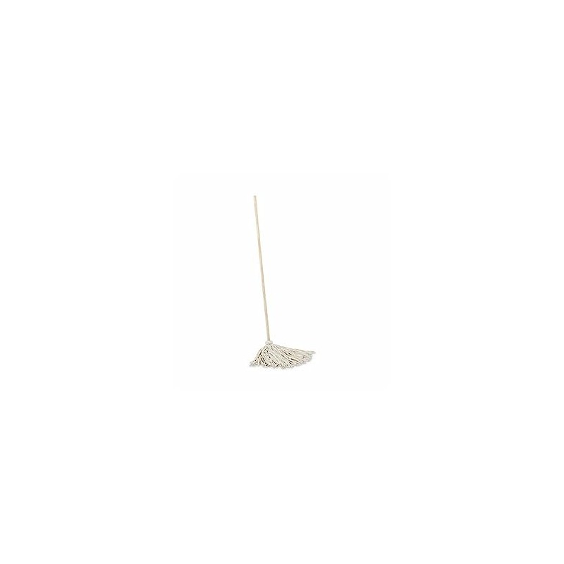 Boardwalk 116C Deck Mop 48-Inch Wooden Handle 16oz Cotton Fiber