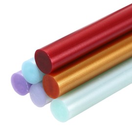 uxcell 6pcs Hot Glue Sticks 0.43 inch x 4 inch Large Glue Sticks, 100 x 11mm Metallic Multicolor