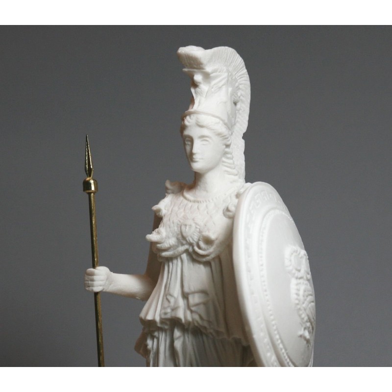 Greek Roman Goddess Athena Minerva Alabaster Statue Figure Sculpture 24.5cm