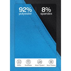 BERGRISAR Men's Cycling Shorts MTB Mountain Bike Bicycle Shorts Zipper Pockets 1806BG Blue Size Small