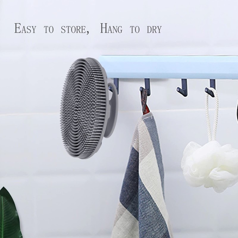INNERNEED Food-Grade Soft Silicone Body Scrubber Shower Brush Handheld Cleansing