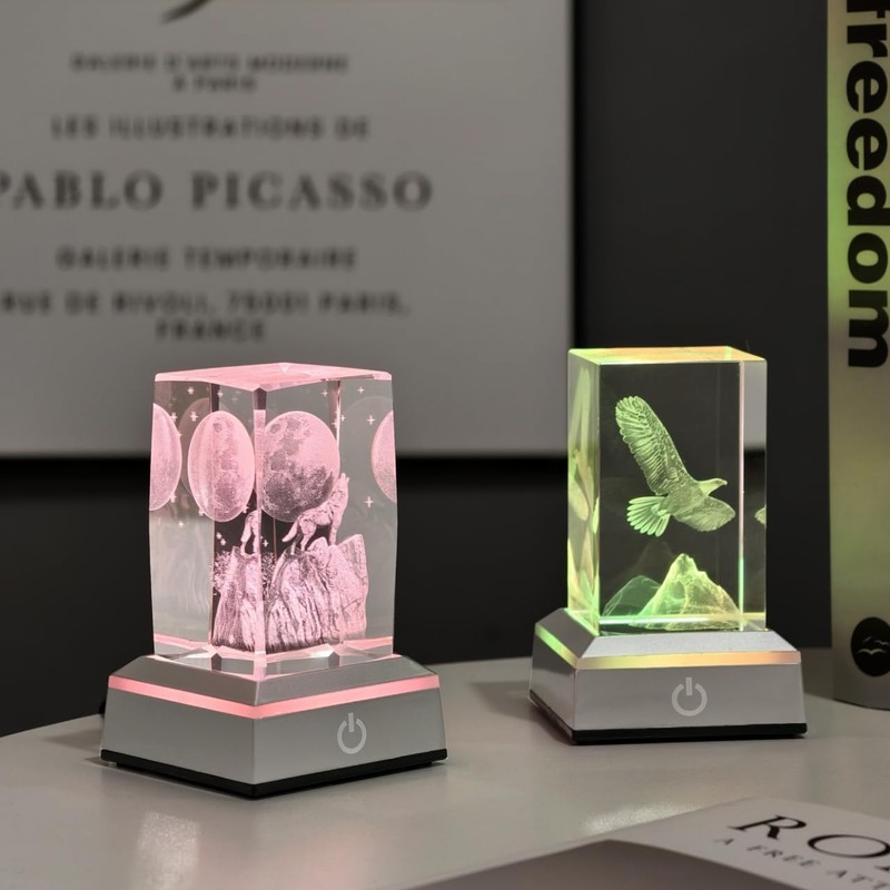 vskikris Museum-Style Lighting Base for Feng Shui Crystals - USB/Battery