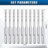hsawbit 10PCS Masonry Drill Bits Set with SDS Plus Shank,
