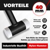 C&T Non-recoil soft hammer, diameter 40 mm, tubular steel handle,