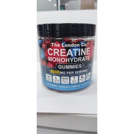 The London Co. Creatine Monohydrate Gummies, 8000mg, 120 Count, Sugar Free, Advanced Complex with BCAA, L-Carnitine, Taurine