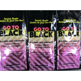 Supre 5 PACKETS SUPRE GO TO BLACK BLAZING HOT EXTREME DARK BRONZER TANNING LOTION