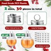 Patelai Christmas Clear Plastic Fillable Ornaments 2.36" DIY Christmas Drinking