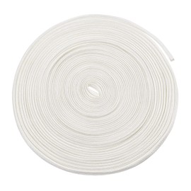 Rebower Fiberglass Sleeving Insulated Cable Protection Tube for High Temperature Applications Heat Resistant Temperature 600℃ 10M 6mm White