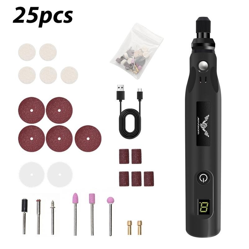 JENABOM Mini Cordless Rotary Tool, USB Charging, 5-Speed Rotary Tool