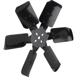 Speedway Motors 6-Blade Steel Mechanical Engine Cooling Fan for Racing Applications, Non-Flex High Airflow Design, Fits Standard Rotation V8 Water Pumps, 19 Inch Diameter