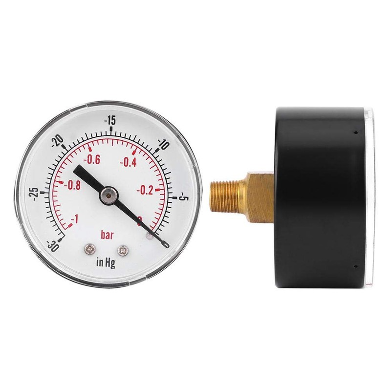 Dual Scale Vacuum Pressure Gauge, 50mm Dial Display, 1/8" BSPT