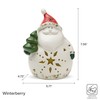 Pfaltzgraff Winterberry Santa Light Decorative Figurine, 7.5 inch