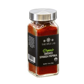 The Spice Lab Organic Smoked Paprika - Vegan Gourmet Spanish Paprika Powder - 1.9 oz French Jar Seasoning Shaker - USDA Organic - Vegan, Kosher, Non GMO & Gluten Free Spice - High Color ASTA 120+