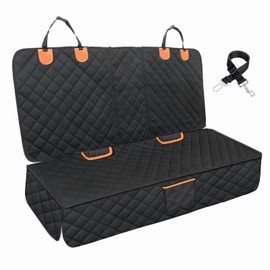 EasyHaWei Dog Car Seat Cover for Back Seat Bench Cover, Compatible for Armrest 100% Waterproof & Nonslip Backseat Protector for Pet （Standard）