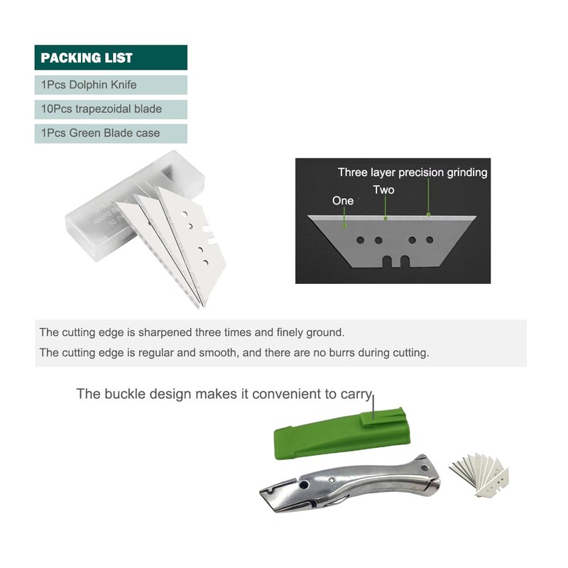 Dolphin Shaped Stainless Steel Knife Dolphin PVC Zinc-aluminum Alloy Handle