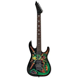 FanMerch Mini Guitar Dokken Collectible George Lynch Skulls & Snakes Guitar Replica