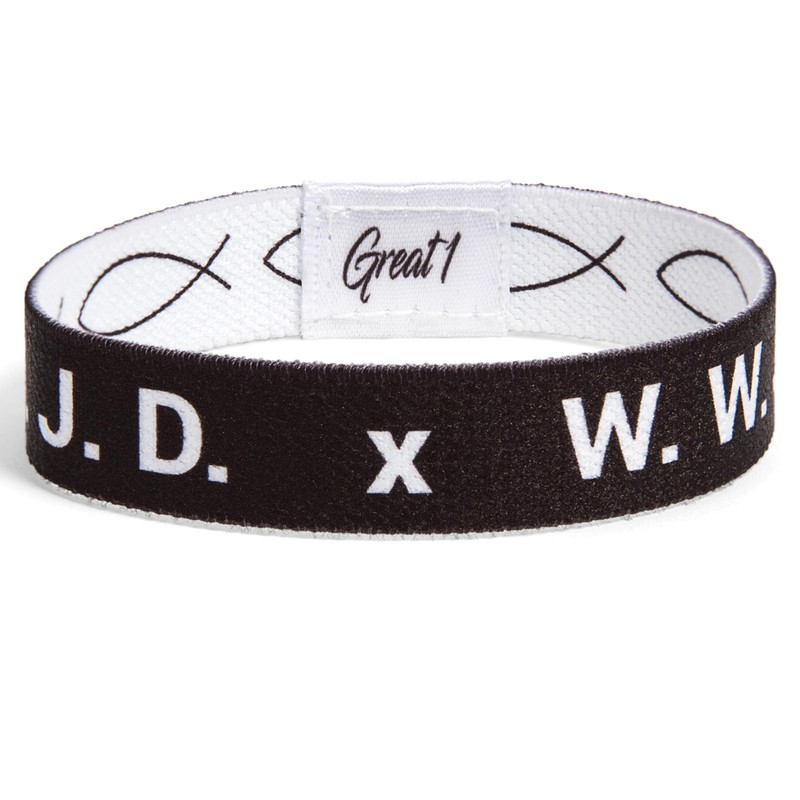 Great 1 WWJD Ichthys Symbol/Jesus Fish Bracelet - What Would
