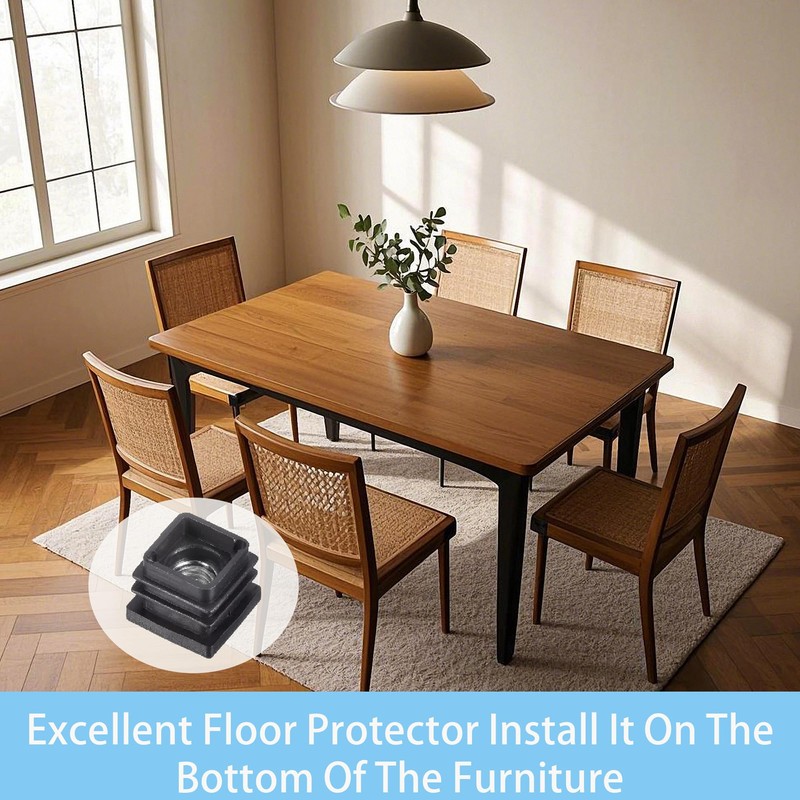 MyyiTar 8 Pcs Square Chair Leg Floor Protector, Furniture Leg