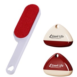 1PCS Double-Sided Lint Brush & 2PCS Reusable Sticky Lint Rollers – Pet Hair, Dust Remover for Clothes, Furniture, Sofas, Beds – Portable, Washable, Travel-Friendly, Triangular Design with Cover