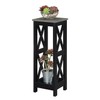 Convenience Concepts Oxford Plant Stand, Tall, Cement / Black