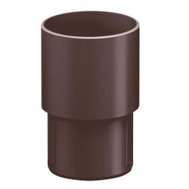 INEFA Downpipe Connector, PVC DN100 / 100 mm, Dark Brown, Drain Pipe Connector, Gutter Accessories, Easy Plug-In Installation, Made in Germany