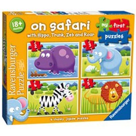 Ravensburger My First Puzzle, On Safari (2, 3, 4 & 5pc) Jigsaw Puzzles