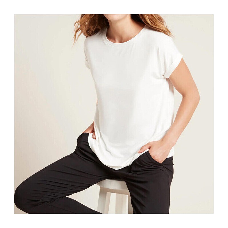 Boody Downtime Lounge Top, White / L