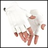 White Fang NT153 Men's Gloves, Solid, Leather, Fingerless, Street Rock,