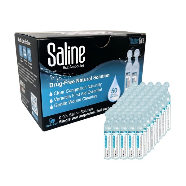 Shusher Care Saline Ampoules - Saline Solution for Nebulizer, Sodium