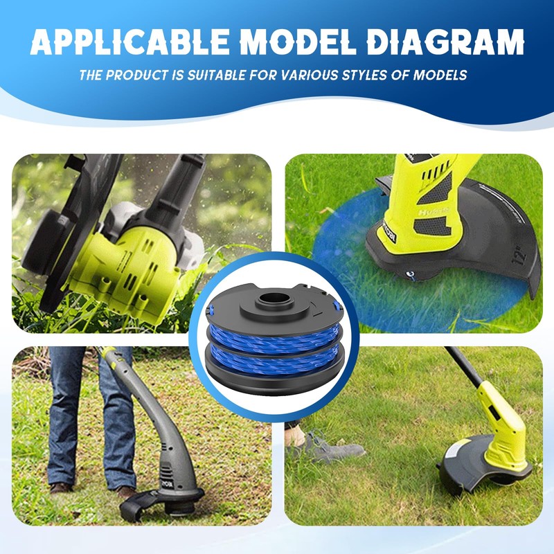 CHIHOLEN Pack of 4 Grass Trimmer Line Spool Compatible with