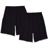 SOFFE Men's Classic Cotton Pocket Short, Black (2 Pack), Large