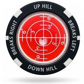 Fraser Fitness Golf Green Reader Level Ball Marker with High Precision Putting Green Reading Aid | Level Head Golf Marker With Bubble Level Golf Secret Santa| True Aim Ball Marker (Premium Red)