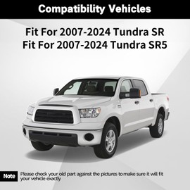 66120-0C020 Tailgate Hinge and Bushing Insert Fit for 2007-2024 Tundra SR Fit for 2007-2024 Tundra SR5 Tail Gate Hinge Assy Right Passenger Side Replaces 661100C020 (Set)