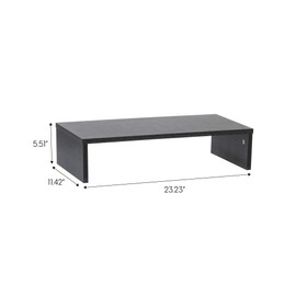 IRIS USA 1-Tier Multi-Purpose PC Monitor Organizer Stand, Stackable Ergonomic Desktop and Countertop Riser for Computer Laptop TV Shoes Kitchen Pantry and Closet Organization, Black