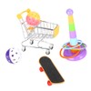 4pcs Bird Training Toys, Funny Mini Shopping Cart Training Rings