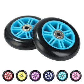 Stunt Scooter Wheels 100mm Pair - Replacement PU Wheels Suitable for most Stunt Scooters - ABEC7 Bearings - Set of 2 Wheels