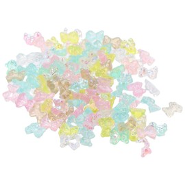 hobbyhub 100Pcs Mini Resin Gummy Bear Mixed Candy Color Bear Flat Back Embellishments for DIY Scrapbooking Making Art Decoration