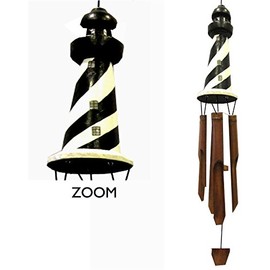 Chesapeake Bay 43" Carved Lighthouse Windchime