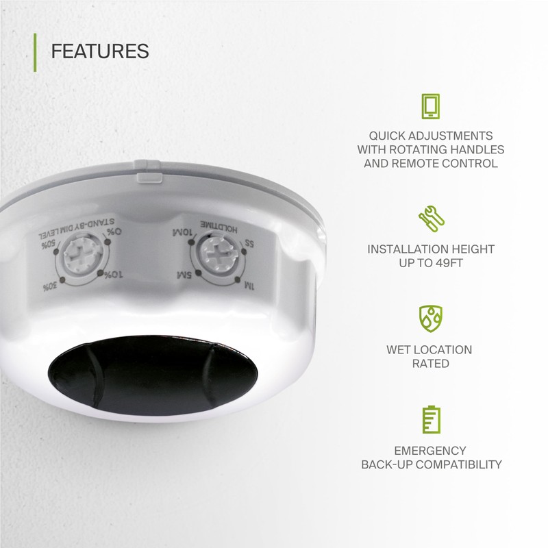 ASD Microwave Motion Sensor for LED Lights with Q-Base |