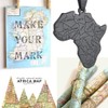 Map of Africa Necklaces, Black African Country Map Pendant Necklace