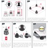 Wirquin 30719799 Set 4?Feet for Shower Tray Black