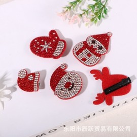 Christmas Duckbill Hairpin lf1070 One Size/Reindeer 100ea