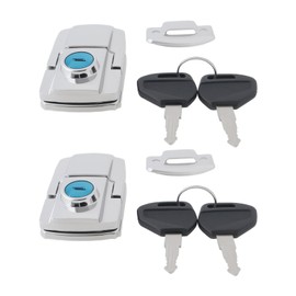 ECSiNG 2PCS Motorcycle Trunk Lock with 4 Keys Compatible with Big Sheep Iron Motorcycle Rear Trunk Anti?Theft Lock Mechanism