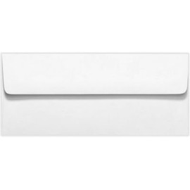 LUXPaper #10 Square Flap Envelopes in 70 lb. Bright White, Printable Business Envelopes for Corporate Letters and Legal Documents, 250 Pack, Envelope Size 4 1/8 x 9 1/2 (White)