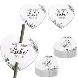 Pack of 100 Glow Sticks Wedding Sparklers Wedding Party Decoration for Sparklers and Glow Sticks Party Decoration for Anniversary Parties Let Our Love Shine