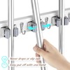 OUTNILI White Mop Broom Holder Wall Mount with 4 Slots