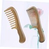 Baluue 2pcs Natural Sandalwood Hair Combs Set Portable Wide Tooth