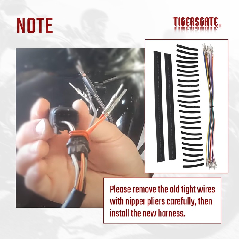 TIGERSGATE 14" & 16" Handlebar Switch Control Wires Extension Harness