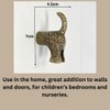 Dog Tail in Antique Brass Metal Drawer Knob or Hook